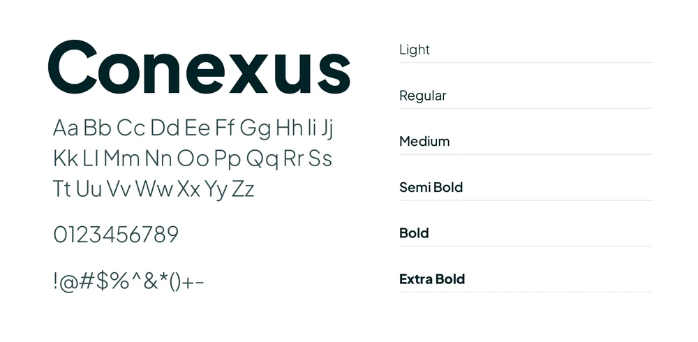 Conexus brand typography